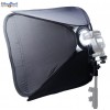 SBQS6060SL - Softbox (Quick Setup) - 60x60cm - met Cameraflitser houder type L met Flitsschoen (Canon/Nikon) - illuStar