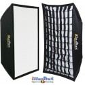 SBUF70100HCA135 - Softbox (Snel opvouwbaar als een paraplu) - 70x100cm met Diffusor & Honingraatrooster - illuStar