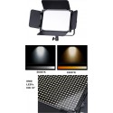 LEDP100PRODMX - Eclairage LED de studio Video & Photo 100W + 100W Bi-Couleur, DMX-512, Support de bat. V-Mount, DC 13V-19V