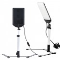 LEDBGKIT - Mini Studio SET met 2x 22W LED panelen, achtergrondsupport, 6 vellen gekleurd achtergrondpapier - illuStar