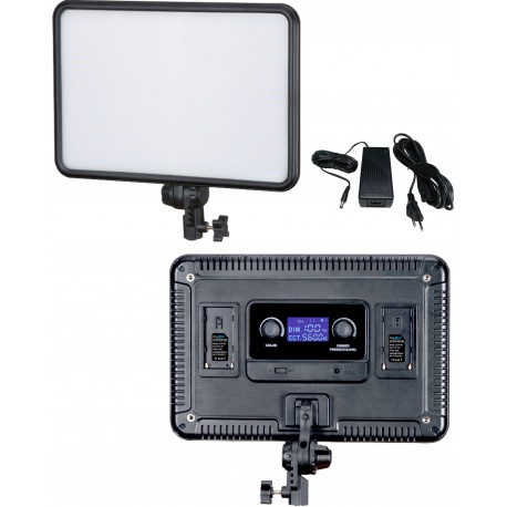 LEDP60 - LED Video & Foto Studioverlichting 60W + 60W Bi-Color, 2x NP-F750/960 batterijslot, DC 13V-17V - illuStar