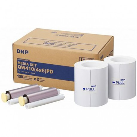 DNP 2 rouleaux de papier Premium 10x15cm (300 feuilles) pour DP-QW41