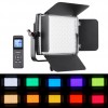 LEDP60PRODMX - LED Video & Foto Studioverlichting 60W + 60W Bi-Color, DMX-512, 2x NP-F750/960 batterijslot, DC 13V-19V