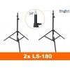 Flitsset - 2x FM-120 120 Ws, 2x statief 180cm, 2x Softbox 50x50cm + Beauty dish + kleppenset + Honingraat