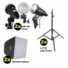 Flitsset - 2x FM-120 120 Ws, 2x statief 180cm, 2x Softbox 50x50cm - illuStar