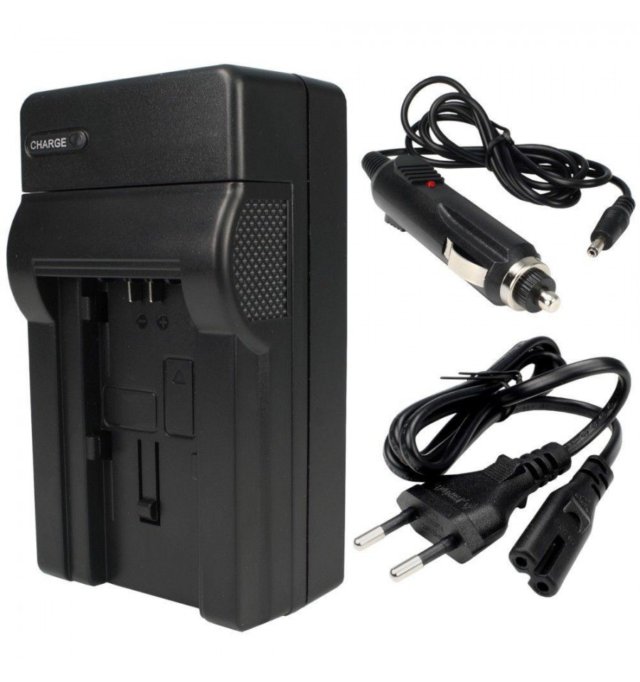 CHF550 - Chargeur pour batterie Li-ion NP-F550 / 750/960 avec allume-cigares  et câble d'alimentation -  GSL NV/SA