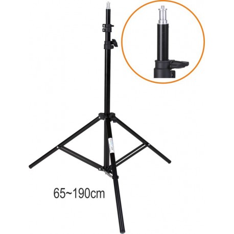 LS202 - Lampstatief 195~65cm, opgevouwd 70cm, voet ø88cm, 3-delig ø25,3/22/19mm - illuStar