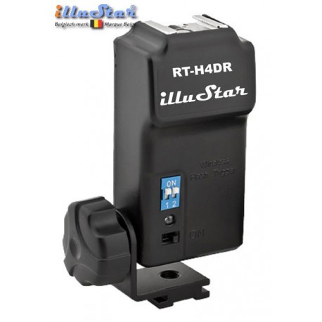 RTH4DR - Extra récepteur 4-canaux avec sabot flash (batteries 2xAAA 1.5V non inclus) - pour RT-H4D - illuStar