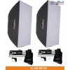 Studioflitsset - 2x FI-800A 800 Ws, 2x statief 250cm, 2x Softbox 80x120cm - illuStar
