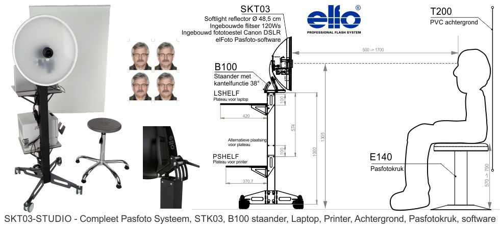 erhvervsdrivende Remission Regnskab Pasfoto systeem - Volledige studio voor het maken van digitale pasfoto's -  StudioFlash.be GSL NV/SA